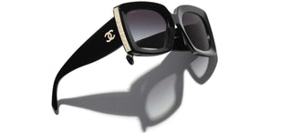 CHANEL CH 5435 women Black Rectangle Sunglasses