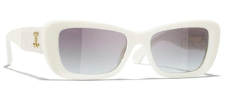CHANEL CH 5514 women White Rectangle Sunglasses