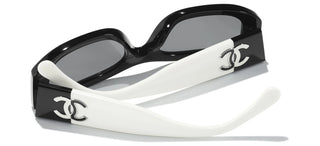 CHANEL CH 5525 women Black Rectangle Sunglasses