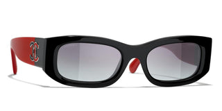 CHANEL CH 5525 women Black Rectangle Sunglasses