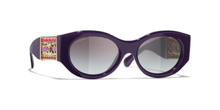 CHANEL CH 5536Q women Violet Oval Sunglasses