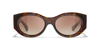 CHANEL CH 5536Q women Havana Oval Sunglasses