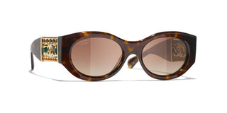 CHANEL CH 5536Q women Havana Oval Sunglasses