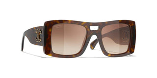 CHANEL CH 5539 women Havana Square Sunglasses