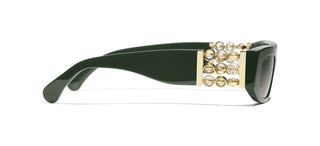 CHANEL CH 5544 women Green Rectangle Sunglasses