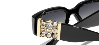 CHANEL CH 5544 women Black Rectangle Sunglasses