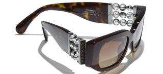 CHANEL CH 5544 women Havana Rectangle Sunglasses