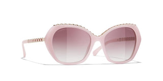 CHANEL CH 5547Q women Pink Oval Sunglasses