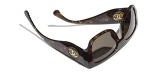 Chanel Ch 5549 Women Havana Squared Sunglasses
