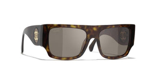 Chanel Ch 5549 Women Havana Squared Sunglasses