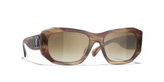 CHANEL CH 5554 women Brown Squared Sunglasses
