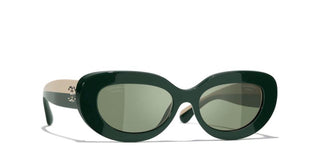 CHANEL CH 5562B women Green Oval Sunglasses