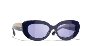 CHANEL CH 5562B women Blue Oval Sunglasses