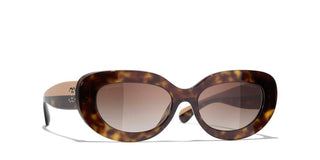 CHANEL CH 5562B women Havana Oval Sunglasses