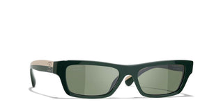 CHANEL CH 5564B women Green Rectangle Sunglasses