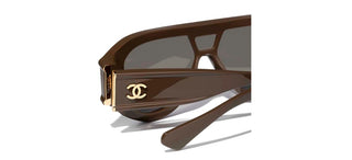 CHANEL CH 5568 women Brown Pilot Sunglasses