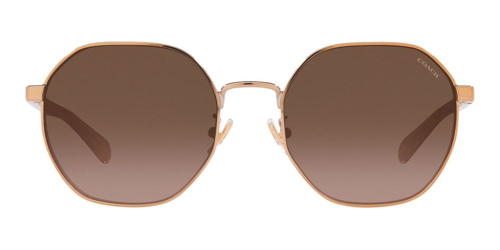 Coach Ch 556 Hc 7147 Women Rose Gold Geometric Sunglasses – Otticanet
