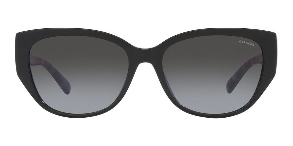 COACH サングラス HC8362U CH563 Coach CH 563 HC 8362U women Black Geometric Sunglasses