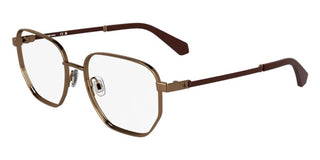 Calvin Klein Jeans Ckj25203 Unisex Gold Geometric Eyeglasses