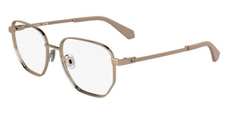 Calvin Klein Jeans Ckj25203 Unisex Rose Gold Geometric Eyeglasses
