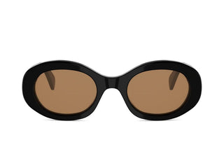 CELINE Triomphe CL40194U women Black Round Sunglasses