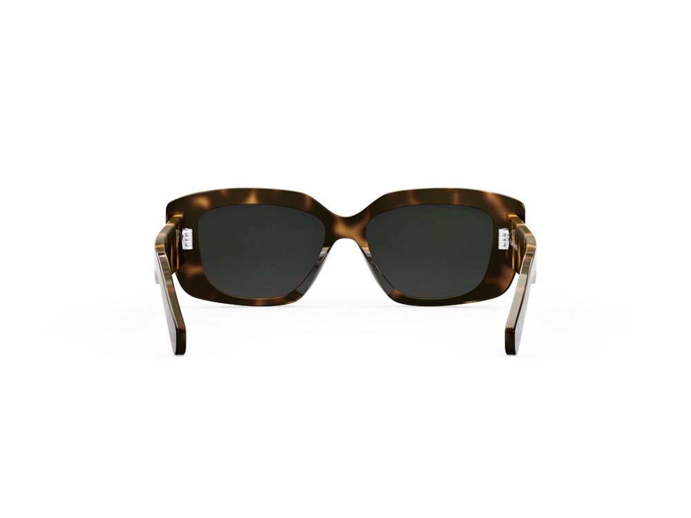 CELINE Triomphe CL40216U women Havana Rectangle Sunglasses