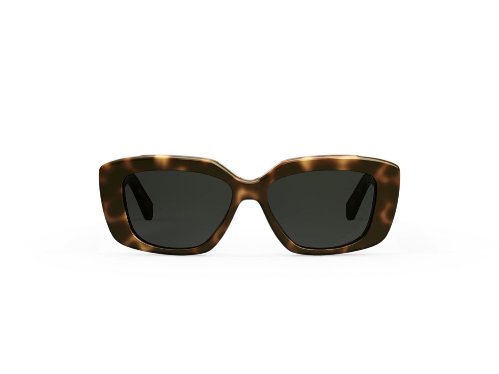 CELINE Triomphe CL40216U women Havana Rectangle Sunglasses