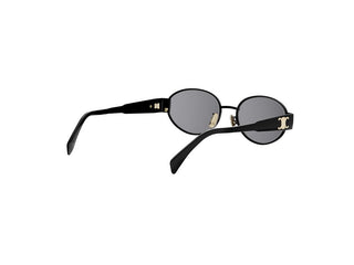 CELINE Metal Triomphe CL40235U women Black Oval Sunglasses