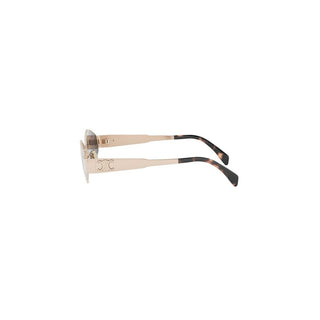 CELINE Triomphe CL40254U women Gold Geometric Sunglasses