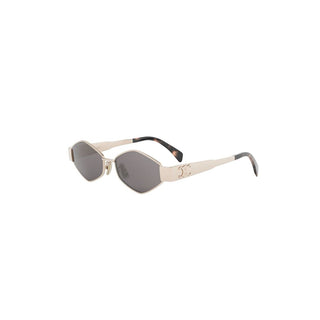 CELINE Triomphe CL40254U women Gold Geometric Sunglasses
