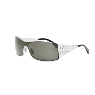 CELINE Maxi Metal Triomphe CL40283U women Silver Shield Sunglasses