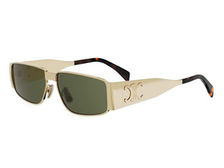 CELINE Metal Triomphe CL40325U women Gold Rectangle Sunglasses
