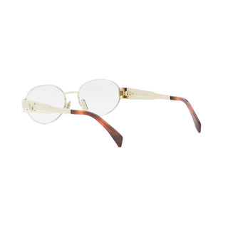 Celine Metal Triomphe Cl50140u Women Gold Oval Eyeglasses