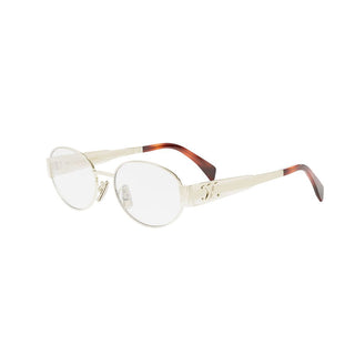 Celine Metal Triomphe Cl50140u Women Gold Oval Eyeglasses