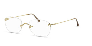 Lunor Classic Anatomic M Unisex Gold Geometric Eyeglasses