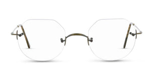 Lunor Classic Crown Panto Unisex Gold Geometric Eyeglasses