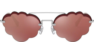 Miu Miu CLOUD SMU 57U women Silver Cat Eye Sunglasses