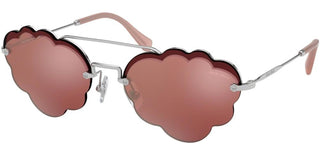 Miu Miu CLOUD SMU 57U women Silver Cat Eye Sunglasses