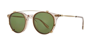 Garrett Leight Clune J Clip Unisex Gold Round Eyeglasses