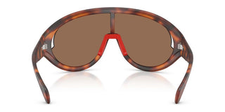 Moncler Contrast Me8010 Unisex Havana Shield Sunglasses