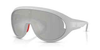 Moncler Contrast Me8010 Unisex Silver Shield Sunglasses