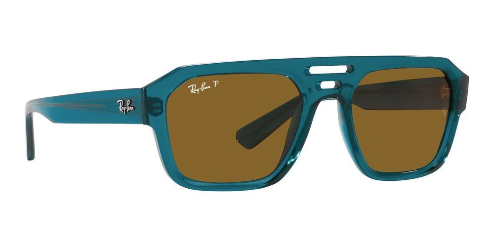 Ray-Ban  Corrigan Polarized Sunglasses  Blue Brown 54/20 Sunglasses Ray-Ban Corrigan Bio-based RB4397 6683/83 54-20  main image 4