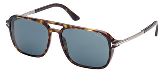 Tom Ford CROSBY FT 0910 men Havana Geometric Sunglasses