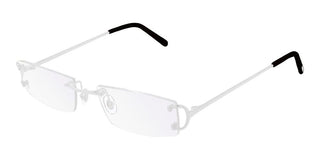 Cartier Signature C de Cartier CT0092O unisex Silver Geometric Eyeglasses