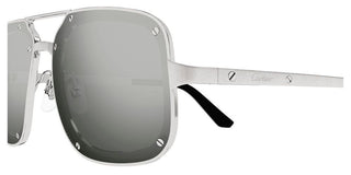Cartier Santos de Cartier CT0194S men Silver Pilot Sunglasses