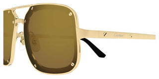 Cartier Santos de Cartier CT0194S men Gold Pilot Sunglasses