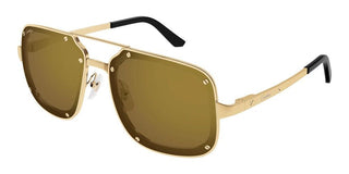 Cartier Santos de Cartier CT0194S men Gold Pilot Sunglasses