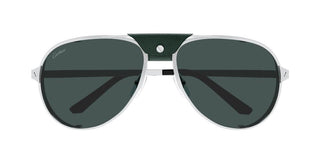 Cartier Santos de Cartier CT0296S men Silver Pilot Sunglasses