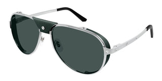 Cartier Santos de Cartier CT0296S men Silver Pilot Sunglasses