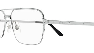 Cartier Santos de Cartier CT0308O men Silver Pilot Eyeglasses